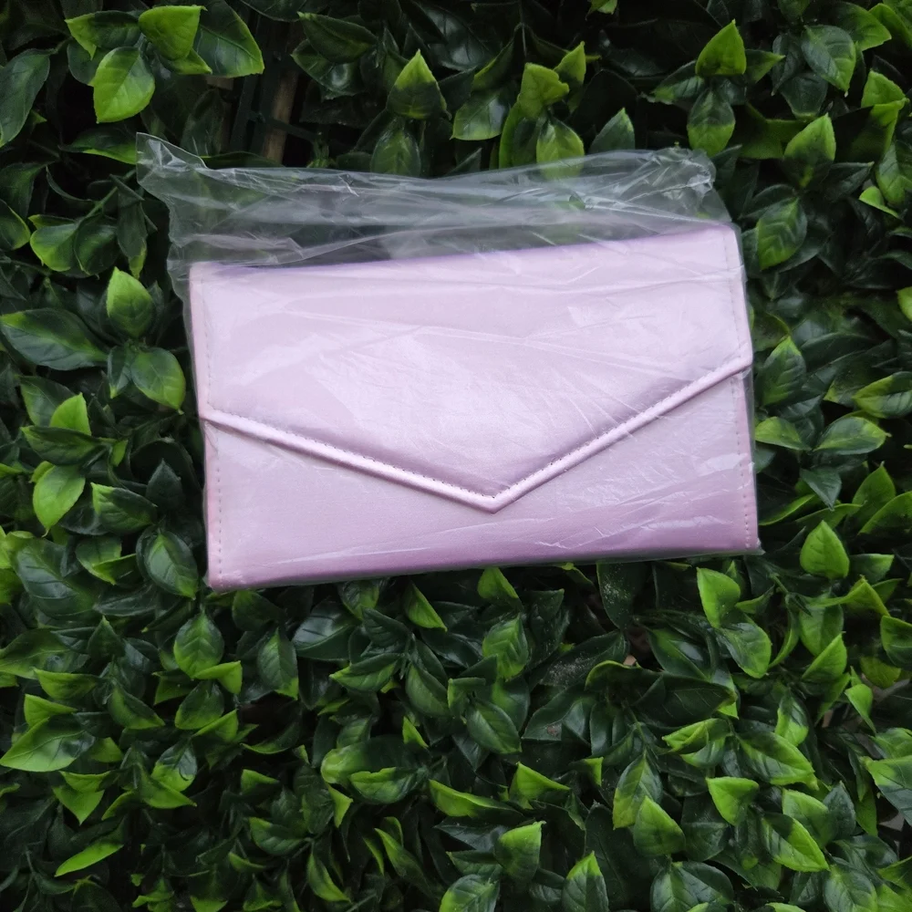 Stylish Satin Pink Handbag and Heels Set